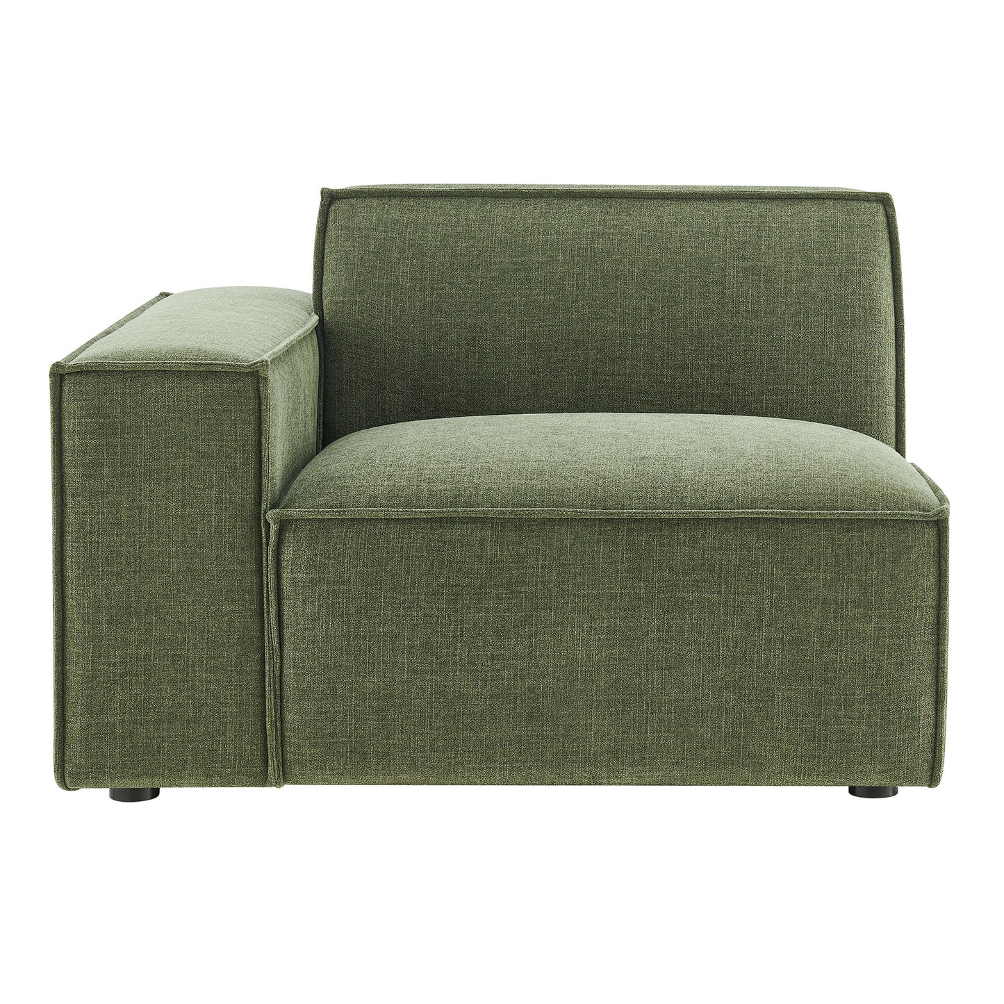 Atlas Performance Fabric Upholstered Left-Facing Modular Lounge Chair in Foliage