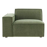 Atlas Performance Fabric Upholstered Left-Facing Modular Lounge Chair in Foliage