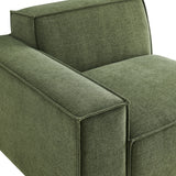 Atlas Performance Fabric Upholstered Left-Facing Modular Lounge Chair in Foliage