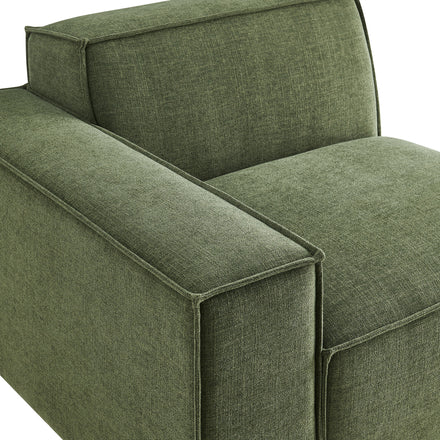 Restore Performance Fabric Upholstered Left-Facing Modular Lounge Chair in Foliage