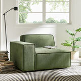 Atlas Performance Fabric Upholstered Left-Facing Modular Lounge Chair in Foliage
