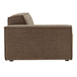 Atlas Performance Fabric Upholstered Left-Facing Modular Lounge Chair in Mocha