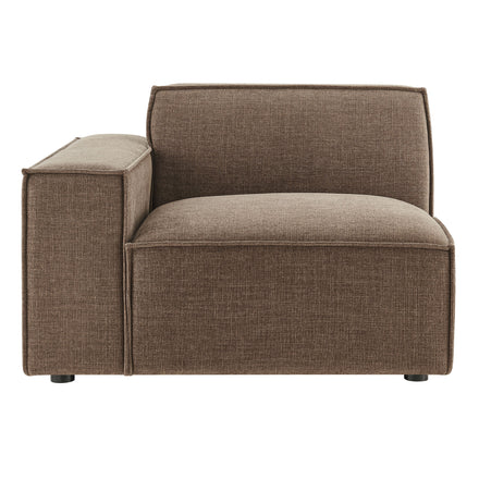 Restore Performance Fabric Upholstered Left-Facing Modular Lounge Chair in Mocha