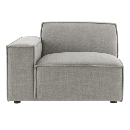 Restore Performance Fabric Upholstered Left-Facing Modular Lounge Chair in Pewter