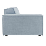 Atlas Performance Fabric Upholstered Left-Facing Modular Lounge Chair in Sky