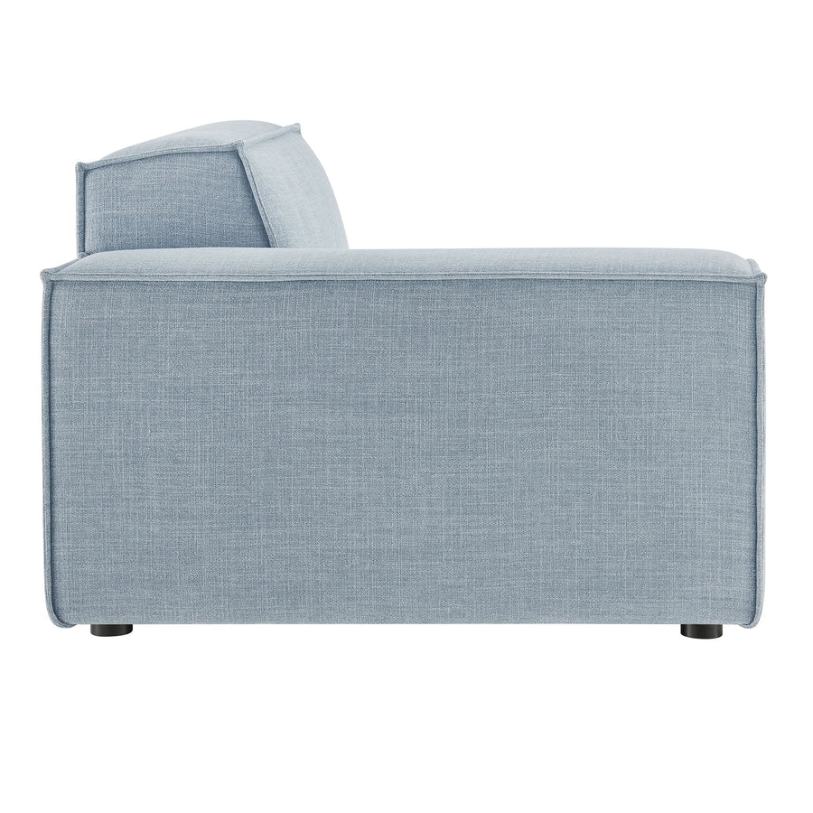 Atlas Performance Fabric Upholstered Left-Facing Modular Lounge Chair in Sky