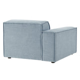 Atlas Performance Fabric Upholstered Left-Facing Modular Lounge Chair in Sky
