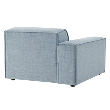 Restore Performance Fabric Upholstered Left-Facing Modular Lounge Chair in Sky