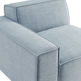 Atlas Performance Fabric Upholstered Left-Facing Modular Lounge Chair in Sky