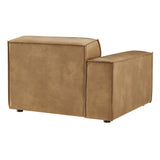 Atlas Vegan Leather Left-Facing Modular Lounge Chair in Toast