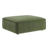 Atlas Performance Fabric Upholstered Modular Ottoman in Foliage