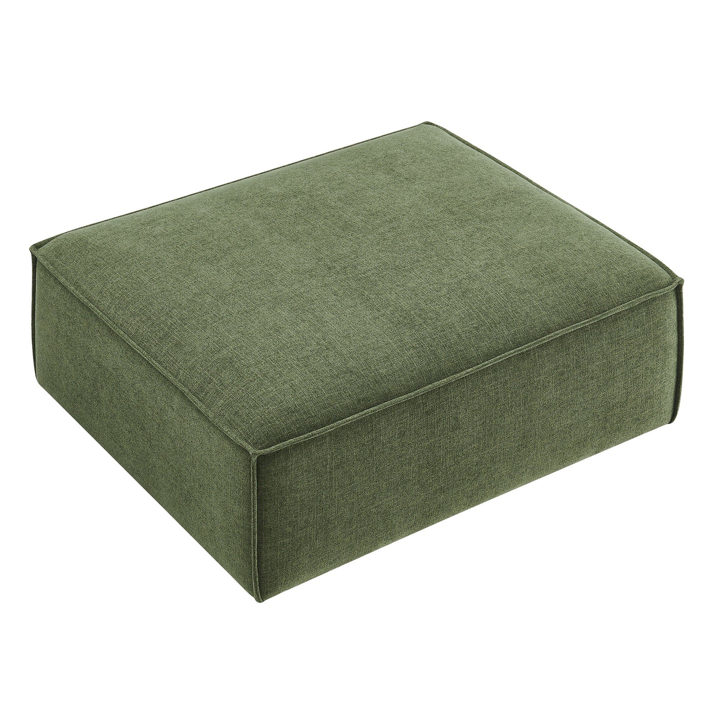 Atlas Performance Fabric Upholstered Modular Ottoman in Foliage