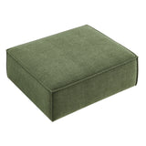 Atlas Performance Fabric Upholstered Modular Ottoman in Foliage