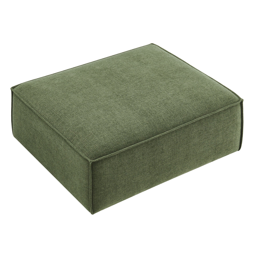 Atlas Performance Fabric Upholstered Modular Ottoman in Foliage