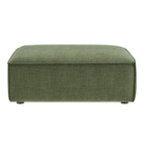 Atlas Performance Fabric Upholstered Modular Ottoman in Foliage
