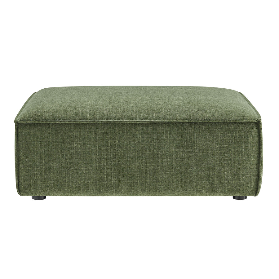 Atlas Performance Fabric Upholstered Modular Ottoman in Foliage