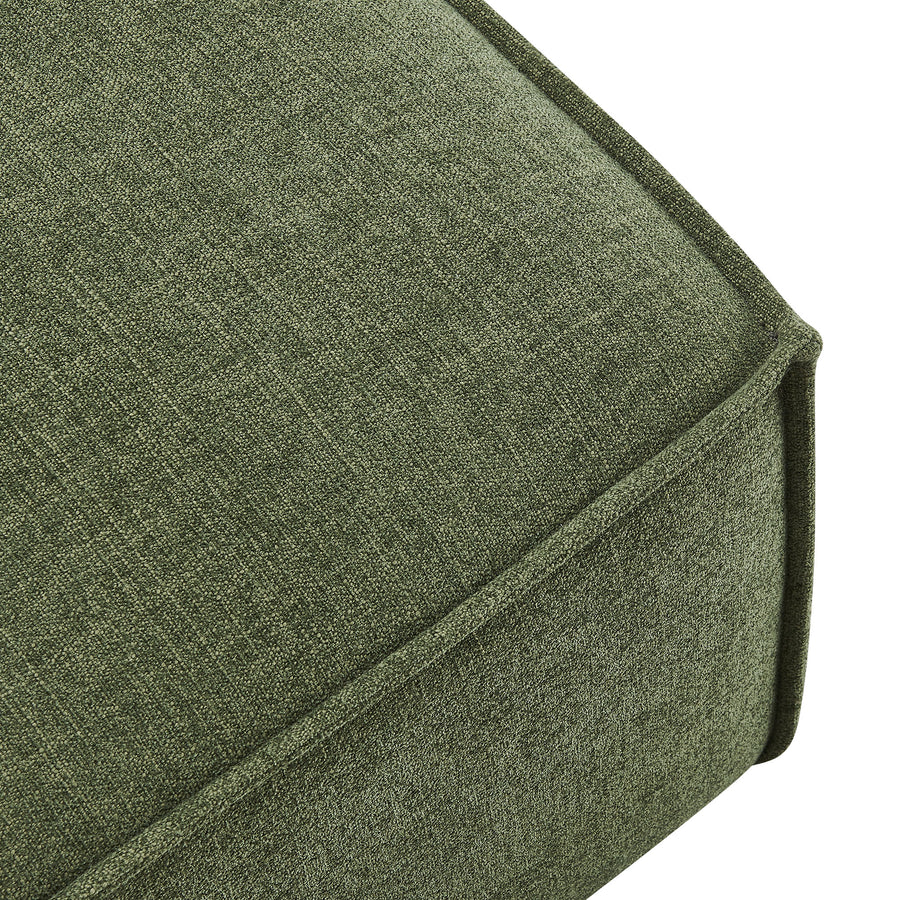 Atlas Performance Fabric Upholstered Modular Ottoman in Foliage