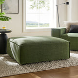 Atlas Performance Fabric Upholstered Modular Ottoman in Foliage