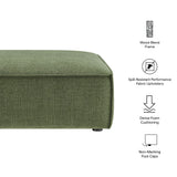 Atlas Performance Fabric Upholstered Modular Ottoman in Foliage