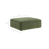 Atlas Performance Fabric Upholstered Modular Ottoman in Foliage