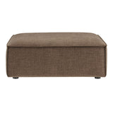 Atlas Performance Fabric Upholstered Modular Ottoman in Mocha