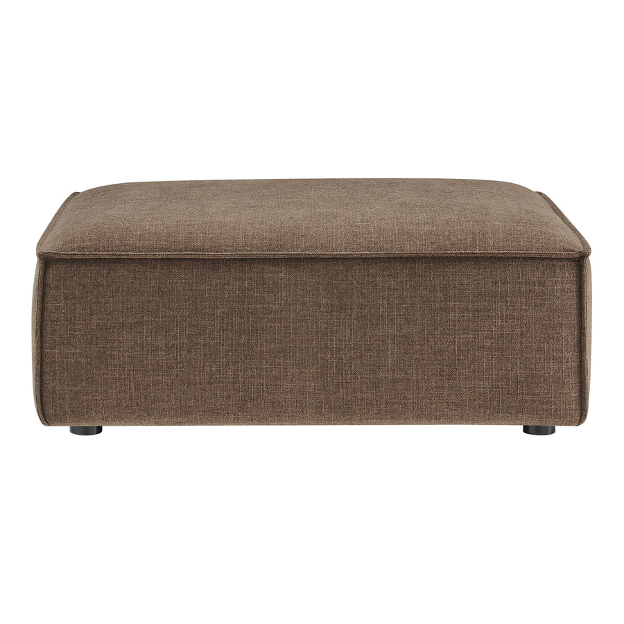 Atlas Performance Fabric Upholstered Modular Ottoman in Mocha