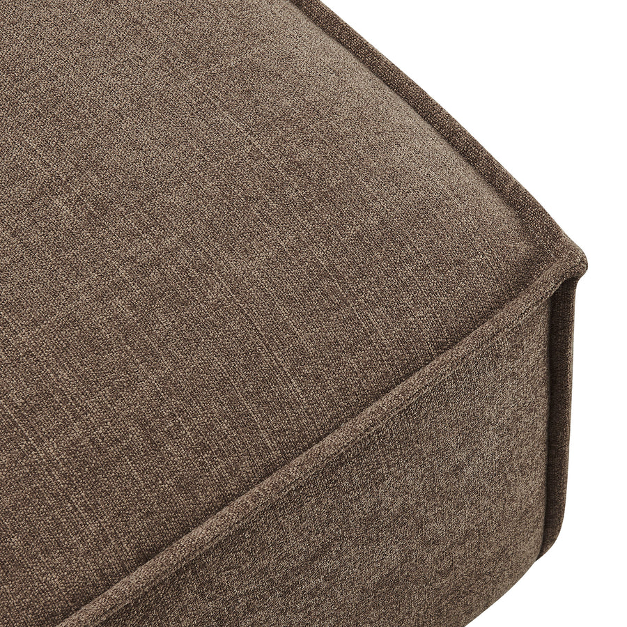 Atlas Performance Fabric Upholstered Modular Ottoman in Mocha