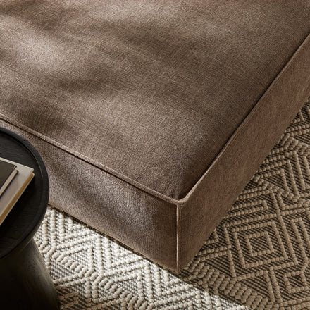 Restore Performance Fabric Upholstered Modular Ottoman in Mocha