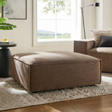 Atlas Performance Fabric Upholstered Modular Ottoman in Mocha