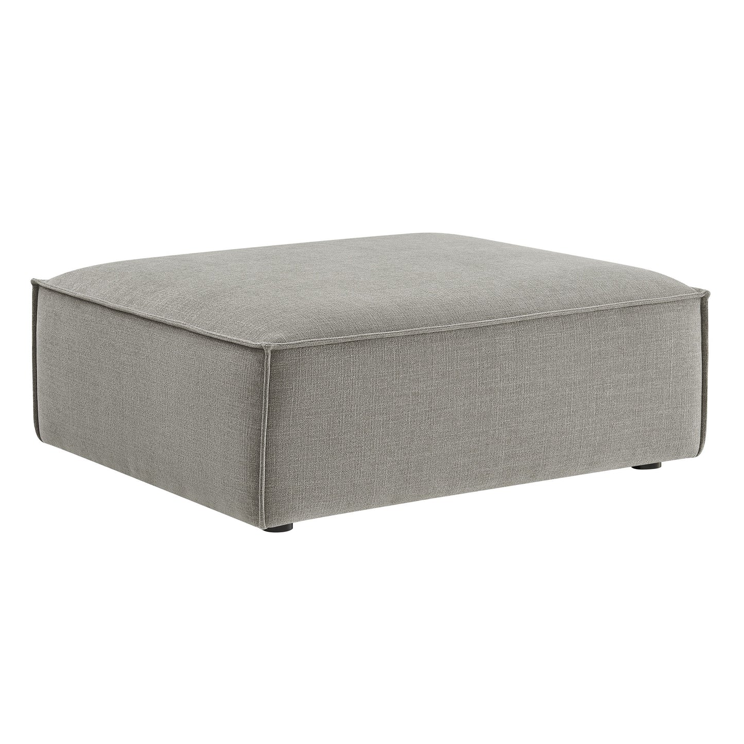 Atlas Performance Fabric Upholstered Modular Ottoman in Pewter