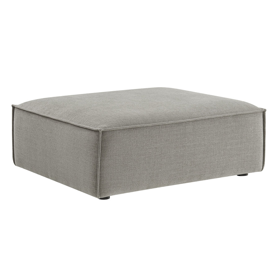 Atlas Performance Fabric Upholstered Modular Ottoman in Pewter