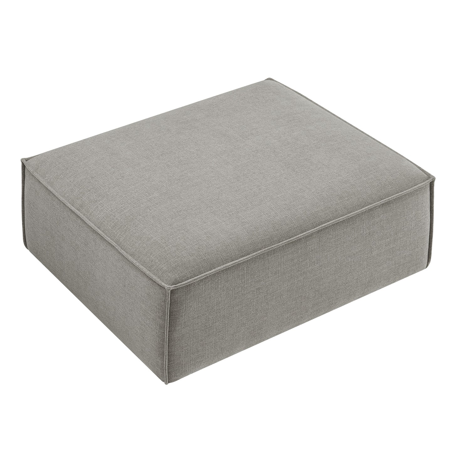 Atlas Performance Fabric Upholstered Modular Ottoman in Pewter