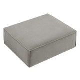 Atlas Performance Fabric Upholstered Modular Ottoman in Pewter