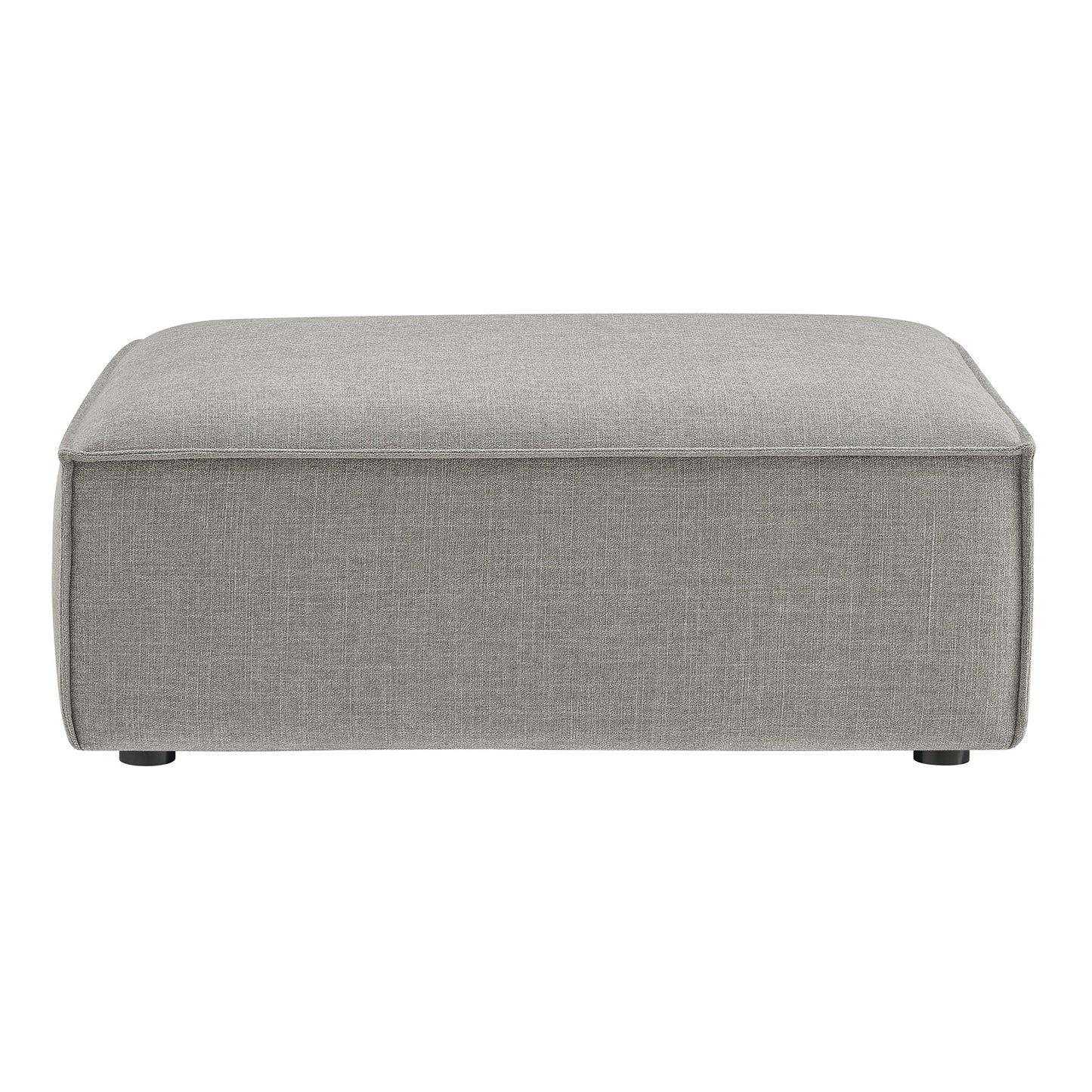 Atlas Performance Fabric Upholstered Modular Ottoman in Pewter