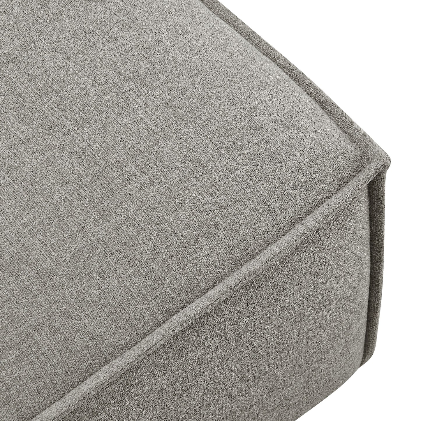 Atlas Performance Fabric Upholstered Modular Ottoman in Pewter