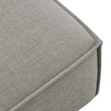 Atlas Performance Fabric Upholstered Modular Ottoman in Pewter