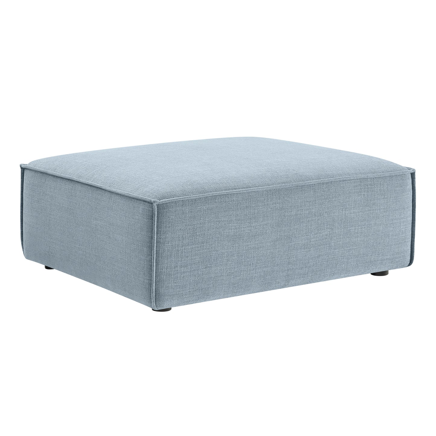 Atlas Performance Fabric Upholstered Modular Ottoman in Sky