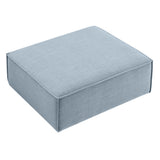 Atlas Performance Fabric Upholstered Modular Ottoman in Sky