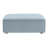 Atlas Performance Fabric Upholstered Modular Ottoman in Sky
