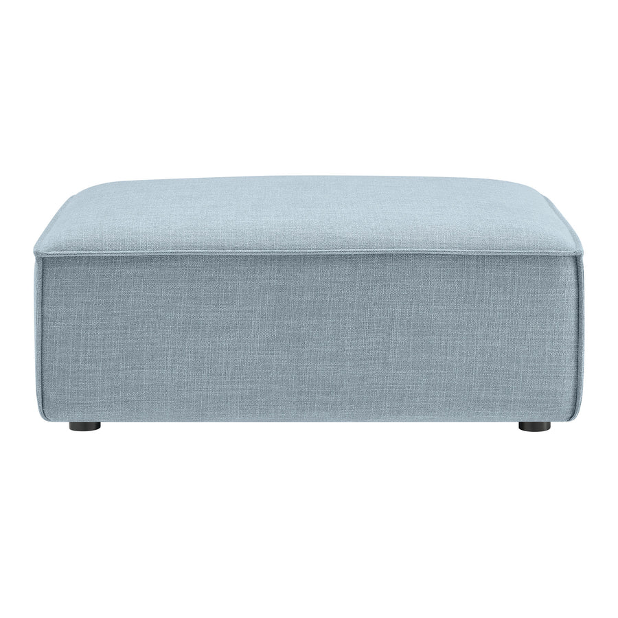 Atlas Performance Fabric Upholstered Modular Ottoman in Sky