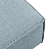 Atlas Performance Fabric Upholstered Modular Ottoman in Sky