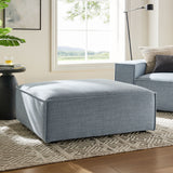 Atlas Performance Fabric Upholstered Modular Ottoman in Sky