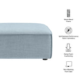 Atlas Performance Fabric Upholstered Modular Ottoman in Sky