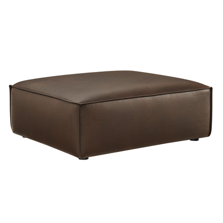 Restore Vegan Leather Modular Ottoman in Espresso