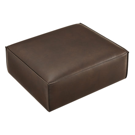 Restore Vegan Leather Modular Ottoman in Espresso