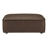 Atlas Vegan Leather Modular Ottoman in Espresso