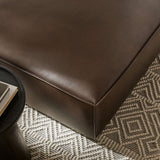 Atlas Vegan Leather Modular Ottoman in Espresso