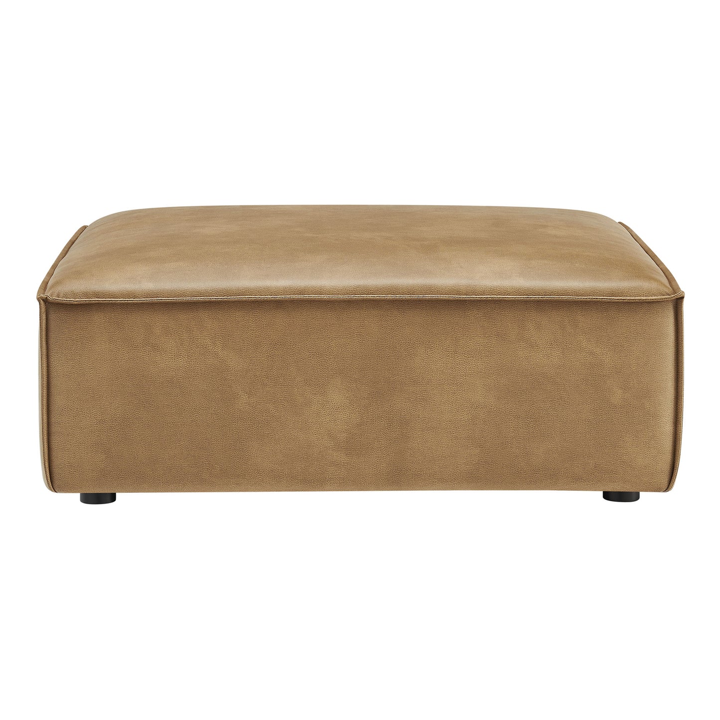 Atlas Vegan Leather Modular Ottoman in Toast