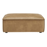 Atlas Vegan Leather Modular Ottoman in Toast