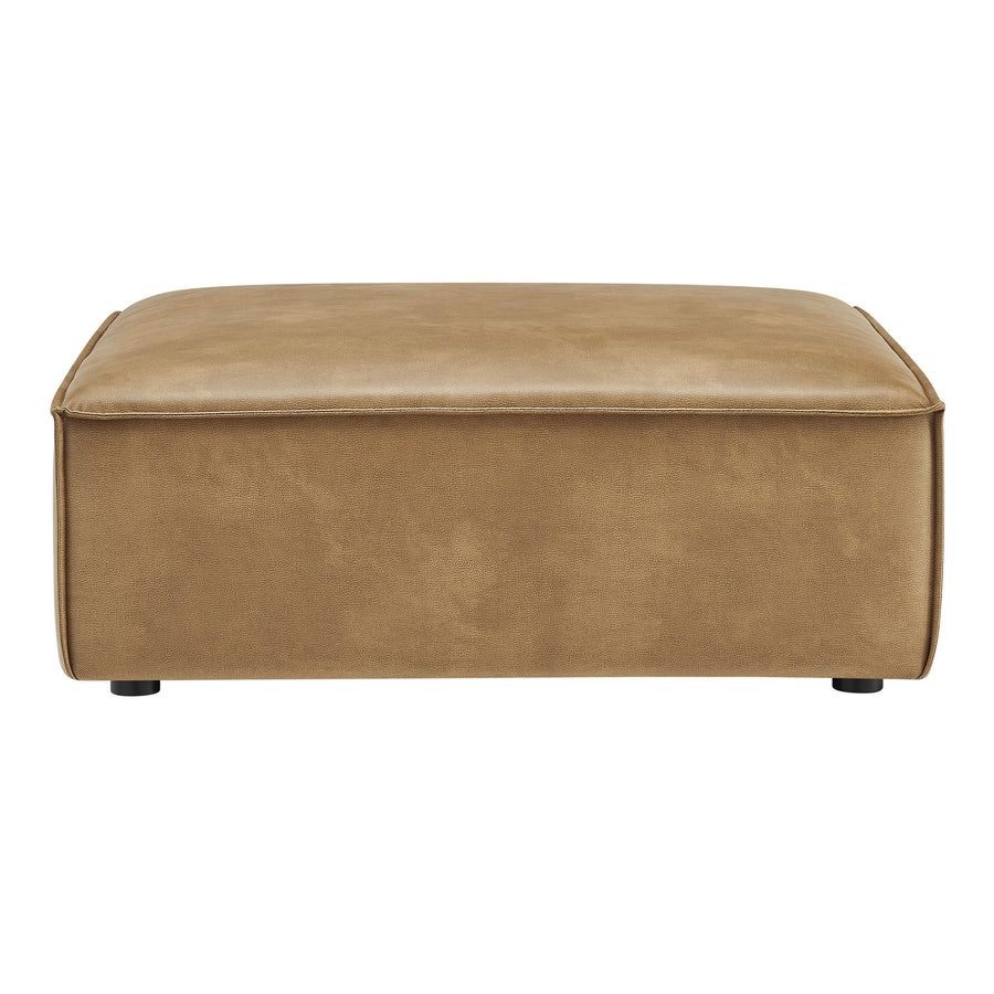 Atlas Vegan Leather Modular Ottoman in Toast